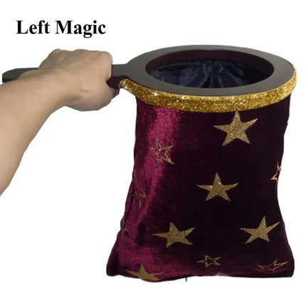 Deluxe Change Bag Repeat Zipper (Large, Stars, Double Layer) Magic Tricks Stage Gimmick Illusion Comedy Appearing Product Bag Magia