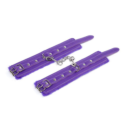 Leather Plush Hand Ankle Cuffs Bdsm Bondage Adult Games Restraints Foot Fetish Sex Toys For Couples Women Erotic slave Handcuffs