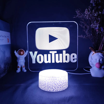 Cool 3D Illusion Lamp Perfect Live Streaming Room Decoration PC Desk Backlight Popular Youtubers Online Gamer Night Light Gift