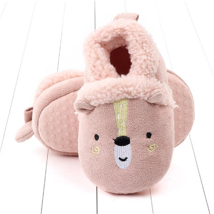 Super Keep Warm Infant Slippers Toddler Baby Shoes Baby Boy Girl Knit Crib Shoes Cute Cartoon Anti-slip Prewalker Baby Slippers