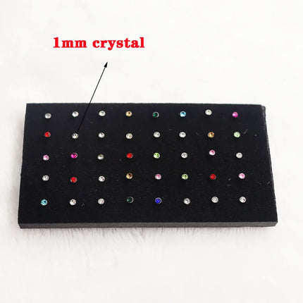 4 Style 8-40pcs Fashion 316l Colorful Stainless Steel Nose Hoop Lip Nose Ring Stud Earrings Body Piercing  Jewelry Punk Style
