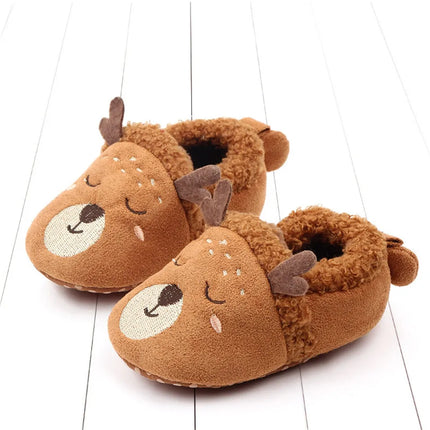Super Keep Warm Infant Slippers Toddler Baby Shoes Baby Boy Girl Knit Crib Shoes Cute Cartoon Anti-slip Prewalker Baby Slippers