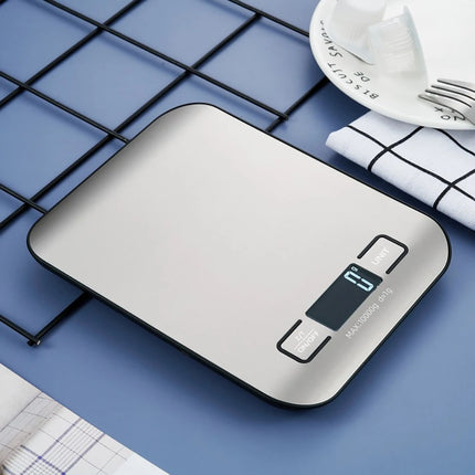 Kitchen Scale LCD Display Stainless Steel Electronic Scales Home Jewelry Food Snacks Weighing Baking Tools
