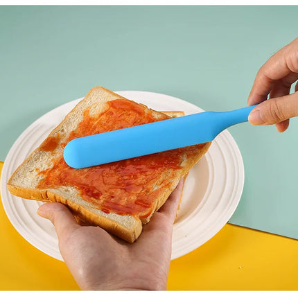 High Temperature Resistant Silicone Long Spatula Multi-color Cream Spatula Household Cake Making Small Accessories Baking Tools