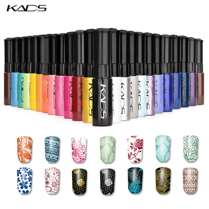 41pcs Nail Stamping Polish Set Nail Art Printing Varnish DIY Design for Stamping Plate Nail Polish Semi-transparent Lacquer Set