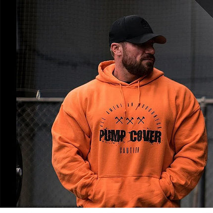 Men's Winter Wool Loose Coat Gym Singlets Sweatshirts Mens Fleece Hoodies Stringer Bodybuilding Fitness Casual Pullovers