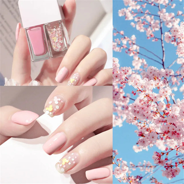 New 2 In 1 Candy Color Nail Polish Manicure Water-based Bright Scrub No Bake No Peeling Quick Dry Waterproof Lasting Nail Polish