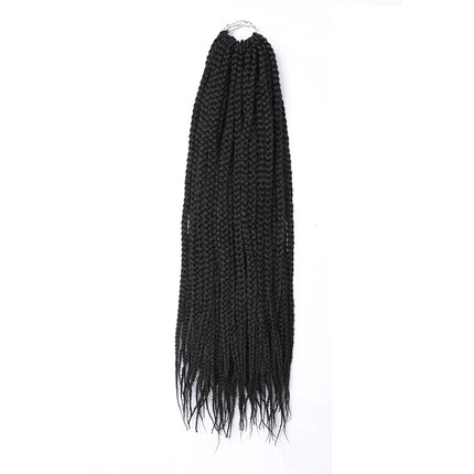 Box Braids Crochet Hair Ombre Synthetic Braiding Hair Extensions Crochet Braids Hair for African Braids Brown for Black Women