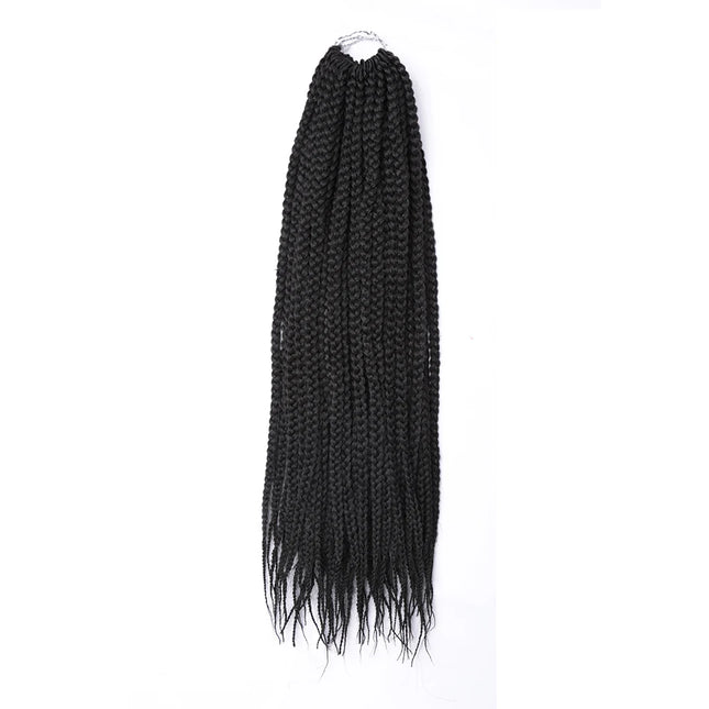 Box Braids Crochet Hair Ombre Synthetic Braiding Hair Extensions Crochet Braids Hair for African Braids Brown for Black Women