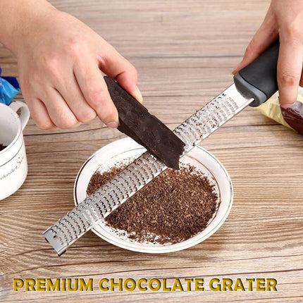 Stainless Steel Cheese Grater Citrus Lemon Zester Peeler Cheese Lemon Fruit Chocolate Grater With Non-Slip Handle Kitchen Gadget