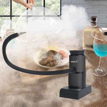 BORUiT Smoker Infuser Portable Molecular Cuisine Smoking Food Cold Smoke Generator Meat Burn Cooking for BBQ Grill Cocktails