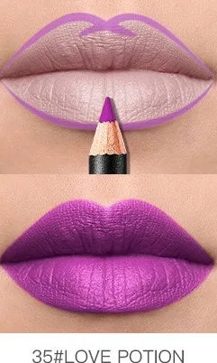 Pudaier Lip Liner Waterproof Durable Decolorization Nude Lip Gloss Matte Lipliner Lipstick Pen Hot Selling