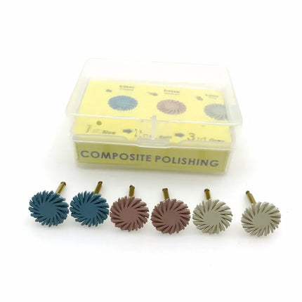 Dental Diamond Resin Polishing Disc Kit with Flex Spiral Brush Bur for Teeth Cleaning and Restoration Finishing