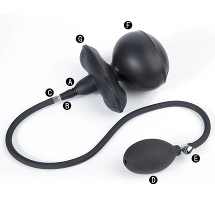 Inflatable Silicone Penis/Ball Gag Oral Dildo Open Mouth Plug Expandable Pump Big Anal Butt Plug Vibrator BDSM Flirt Sex Tools