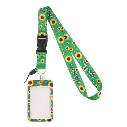 DZ1351 Hidden Disabilities Sunflower Lanyard Id Badge Holder Keychain ID Card Pass Gym Mobile Badge Holder Key Holder Key Rings