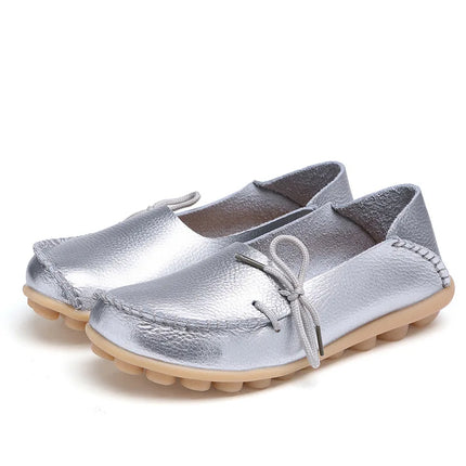 Women Flats Hot Sell Colourful Leather Women Loafers Ballet Pointed Toe Flats Ladies Shoes Loafers Plus Size 44 Zapatos De Mujer