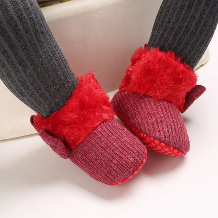 0-18M  Boots For Newborn Baby Girl Snow Boots Winter Thermal Shoes Plush Ankle Boots Winter Baby Boys And Girls Thermal Shoes