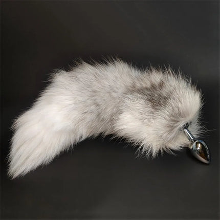 Changeable Anal Plug Fox Tails Metal Anal Sex Toys Butt plug Sex Games Role play Cosplay Toys  Drop Shipping