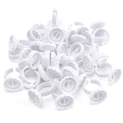 50/100Pcs Disposable Glue Ring Cup For Lashes Fan Tattoo Pigment Holder Eyelash Extension Container Glue Holder Makeup Supplies