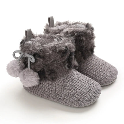 0-18M  Boots For Newborn Baby Girl Snow Boots Winter Thermal Shoes Plush Ankle Boots Winter Baby Boys And Girls Thermal Shoes