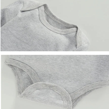 Lawadka 3-24M Cotton Bodysuit For Newborns Four Season Long Sleeve Infant Baby Girls Boys Clothes Jumpsuit Solid Baby's Rompers
