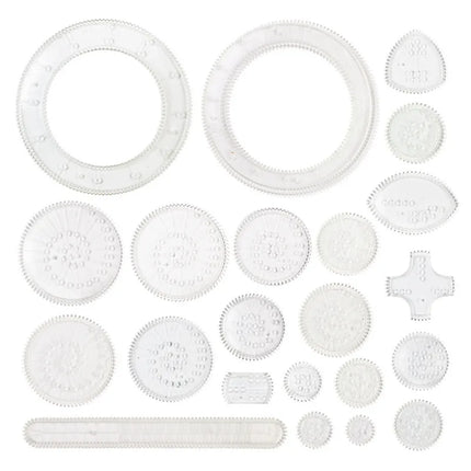 22pcs Spirograph Drawing Toys Set Interlocking Gears & Wheels Drawing Accessories Creative Educational Toy for Children Student