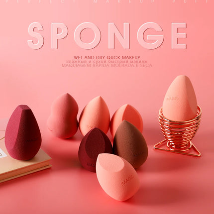 IMAGIC beauty sponge 3pcs face wash puff gourd water drop puff wet and dry makeup sponge tool