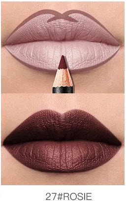 Pudaier Lip Liner Waterproof Durable Decolorization Nude Lip Gloss Matte Lipliner Lipstick Pen Hot Selling