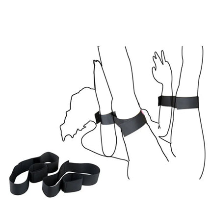 Adults Erotic Bondage Bed Games Sex Equipment Set of Nylon Restraints Handcuffs Ankle Cuffs for Fetish Bdsm Slave Role Play Toys