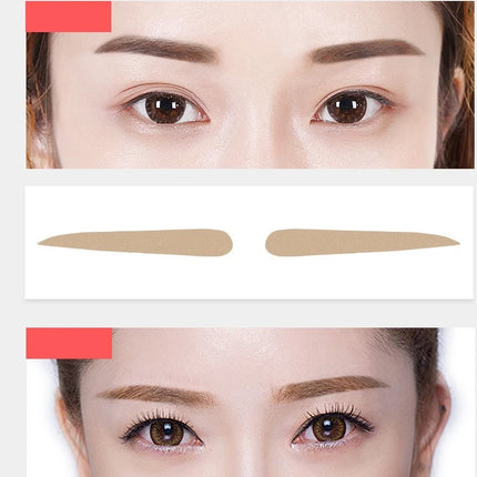 Natural Arched Eyebrow Powder Stamp Quick Makeup Brow Stamps Waterproof Powder Palette for Eyebrows Eye Brow Tint Makeup Tools