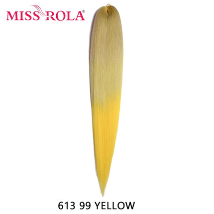 Miss Rola Synthetic 26 Inches 75g Kanekalon Hair Wholesale Bulk Braid Hair Extension Pre Stretched Pink Blonde Twist Jumbo Braid