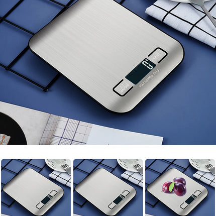 Kitchen Scale LCD Display Stainless Steel Electronic Scales Home Jewelry Food Snacks Weighing Baking Tools