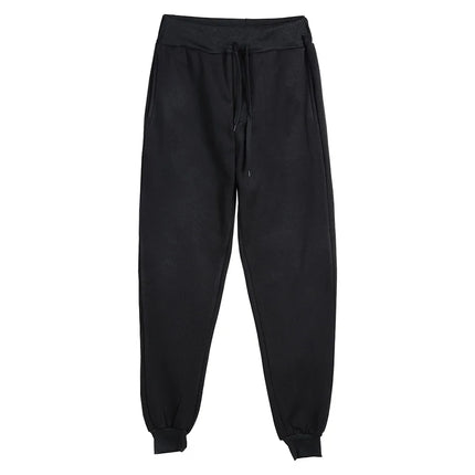 New Winter Men's Sweatpants Korean Fashion Thick Warm Wide Leg Straight Loose Track Pants Male Casual Thermal Velvet Trousers