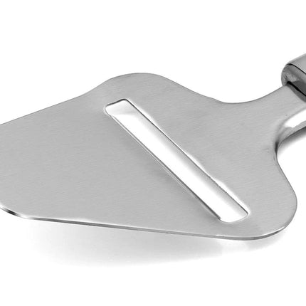 LMETJMA Stainless Steel Cheese Slicer Heavy Duty Plane Cheese Cutter Non-Stick Cheese Slicer Knife Server KC0331