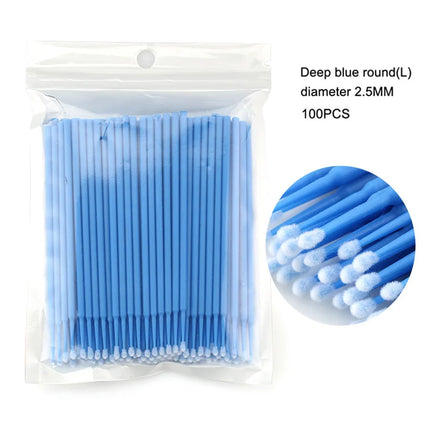 50/100PCS Disposable Eyelash Cleaning Brush Lip Brushes Micro Cotton Swab Eyelash Extension Individual Lash Removing Makeup Tool