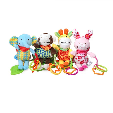 Baby Rattles Mobiles Cartoon Animal Bell Toy Newborn Baby Rattle Hanging Plush Lovely 0-24 Months Teether Toys Christmas Gift