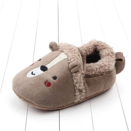 Super Keep Warm Infant Slippers Toddler Baby Shoes Baby Boy Girl Knit Crib Shoes Cute Cartoon Anti-slip Prewalker Baby Slippers