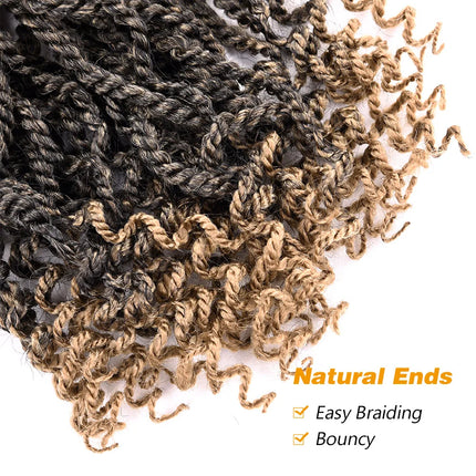 DinDong Senegalse Twist Crochet Hair 20/Stands Synthetic Curly Braiding HairBraids Pre Looped Braid Hair Bulk
