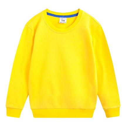 DE PEACH Autumn Cotton Children Loose Casual Sweatshirt Baby Boys Girls Pullover Shirts Teenager Kids Solid Color Bottoming Tops