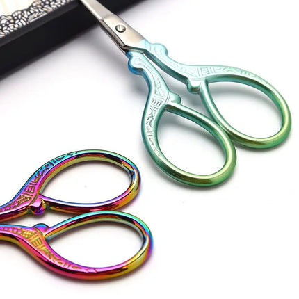 Retro Sewing Needlework Scissors Stainless Steel Household Embroidery Thread Scissors Handicraft Tools Pruning Tailor Scissors