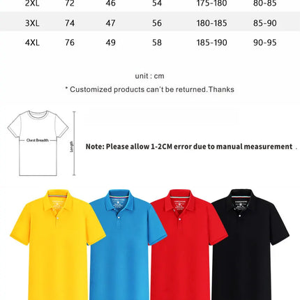 Custom Logo Printing/Embroidery Polo Shirts 100% Polyester Breathable Male Polo Employee Polo Shirt Uniform Top Shirts For Men