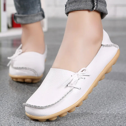 Women Flats Hot Sell Colourful Leather Women Loafers Ballet Pointed Toe Flats Ladies Shoes Loafers Plus Size 44 Zapatos De Mujer