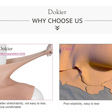Dokier Realistic Silicone Crossdressing Huge Fake Breast Forms Boobs for Crossdressers Drag Queen Shemale Crossdress Prothesis