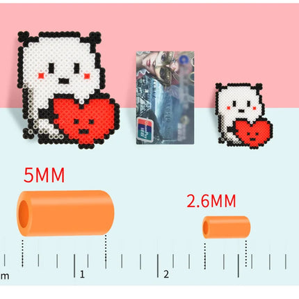 Creative Perler Beads 24/72 Colors Perler Toy Kit 2.6mm Hama Beads 3D Puzzle DIY Toy Kids Creative Handmade Craft Toy Gift