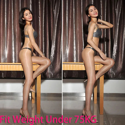 1D shiny full body tight fitting jumpsuit stockings, suitable for men and women with open and closed crotch, sexy and glossy ant