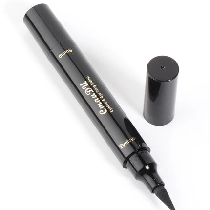 1pcs Big Double-headed seal eyeliner Waterproof and quick-drying black liquid eyeliner small lash glue pen Eye makeup cosmetic