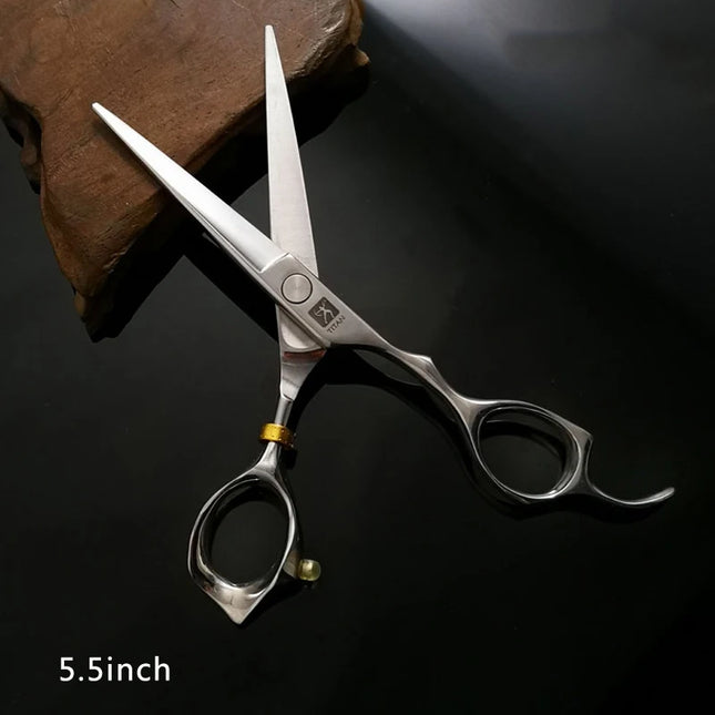 TITAN Professional Barber Tools Hair Scissor Cutting Thinning Hairdressing Shear 5.0/5.5/6.0/6.5 Inch Japan 440C Steel