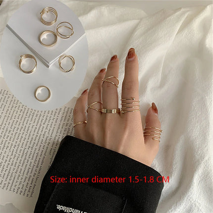The Tide Cool Ring Set Female Korean Ring Ring Net Red Jewelry Not Fade Color Ring Cold Wind Hip Hop Index Finger Ring