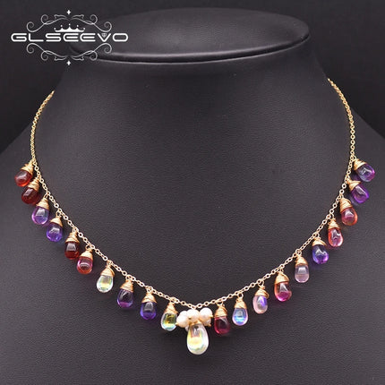 Natural Freshwater Pearl Coloured Pendant Necklace Women American Vintage Style Luxe  Fine Jewellery Customizable Gift For Wife