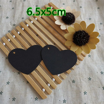 500PCS 350gsm Black Paper Tag DIY Blank Cardboard Handmade Party Birthday Wedding Christmas Gifts Flowers Box Bottles Label Tags